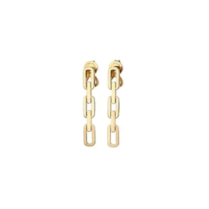 18K Yellow Gold Navarra Diamond 3 Link Drop Earrings