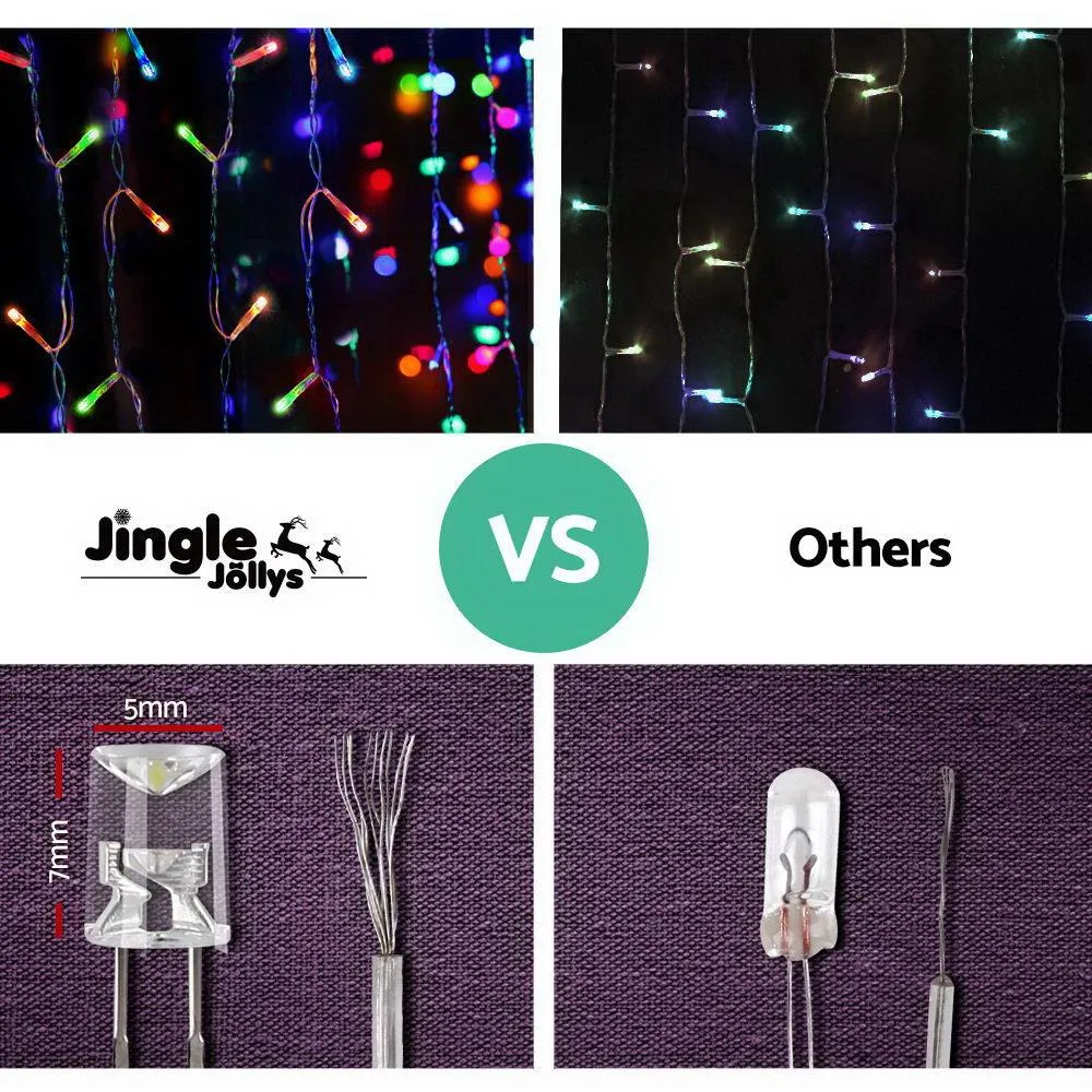800 LED Christmas Icicle Lights Mutlicolour