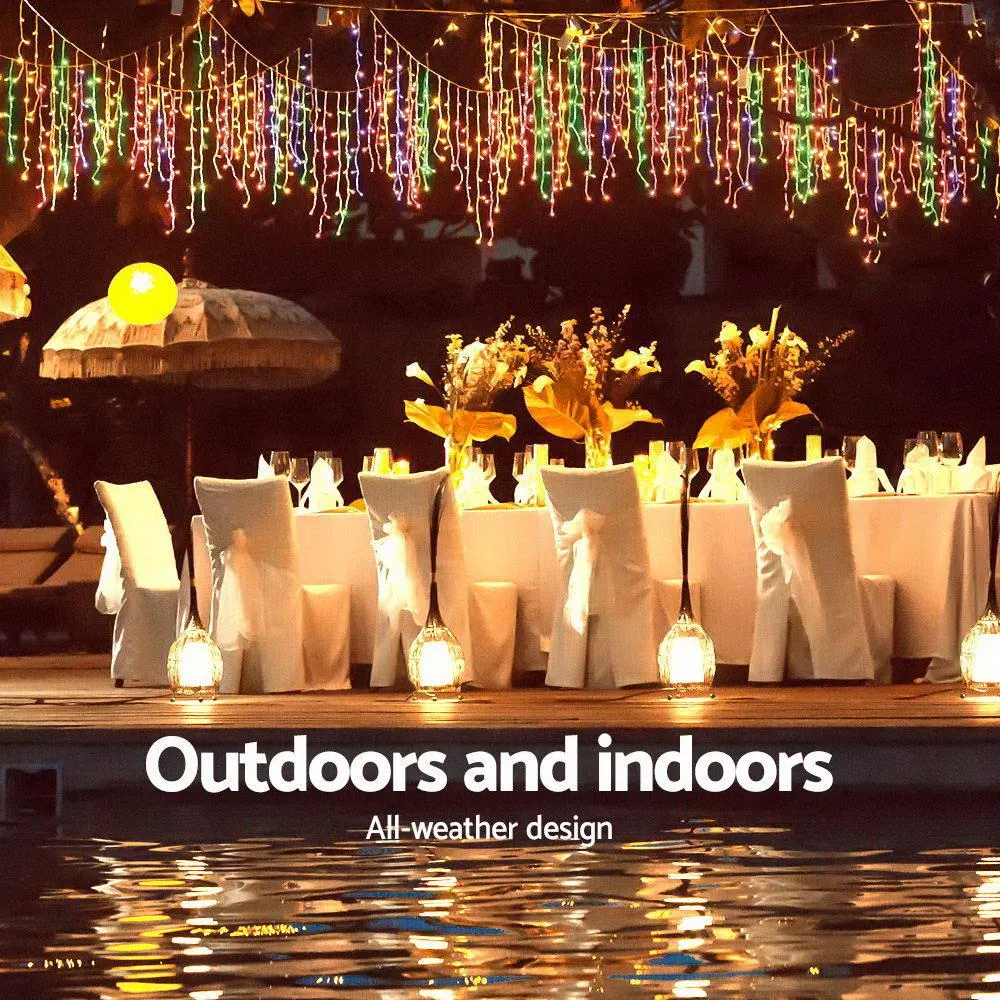 800 LED Christmas Icicle Lights Mutlicolour