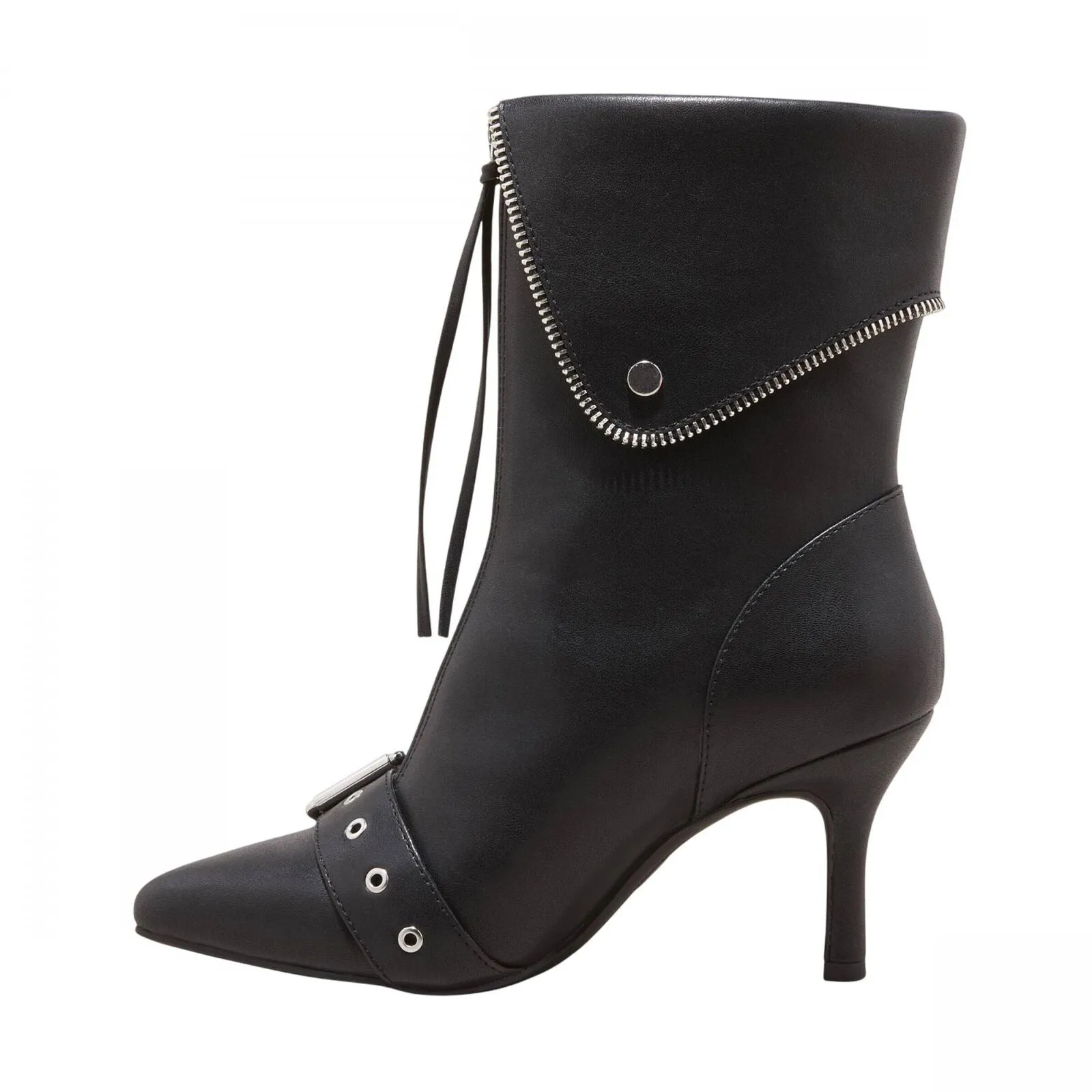 A New Day Womens Mickey Point Toe Moto Ankle Boots 90974111 Black 6.5M