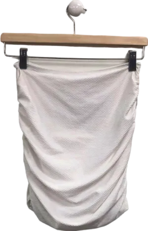 Arabella White Textured Mini Skirt UK 8