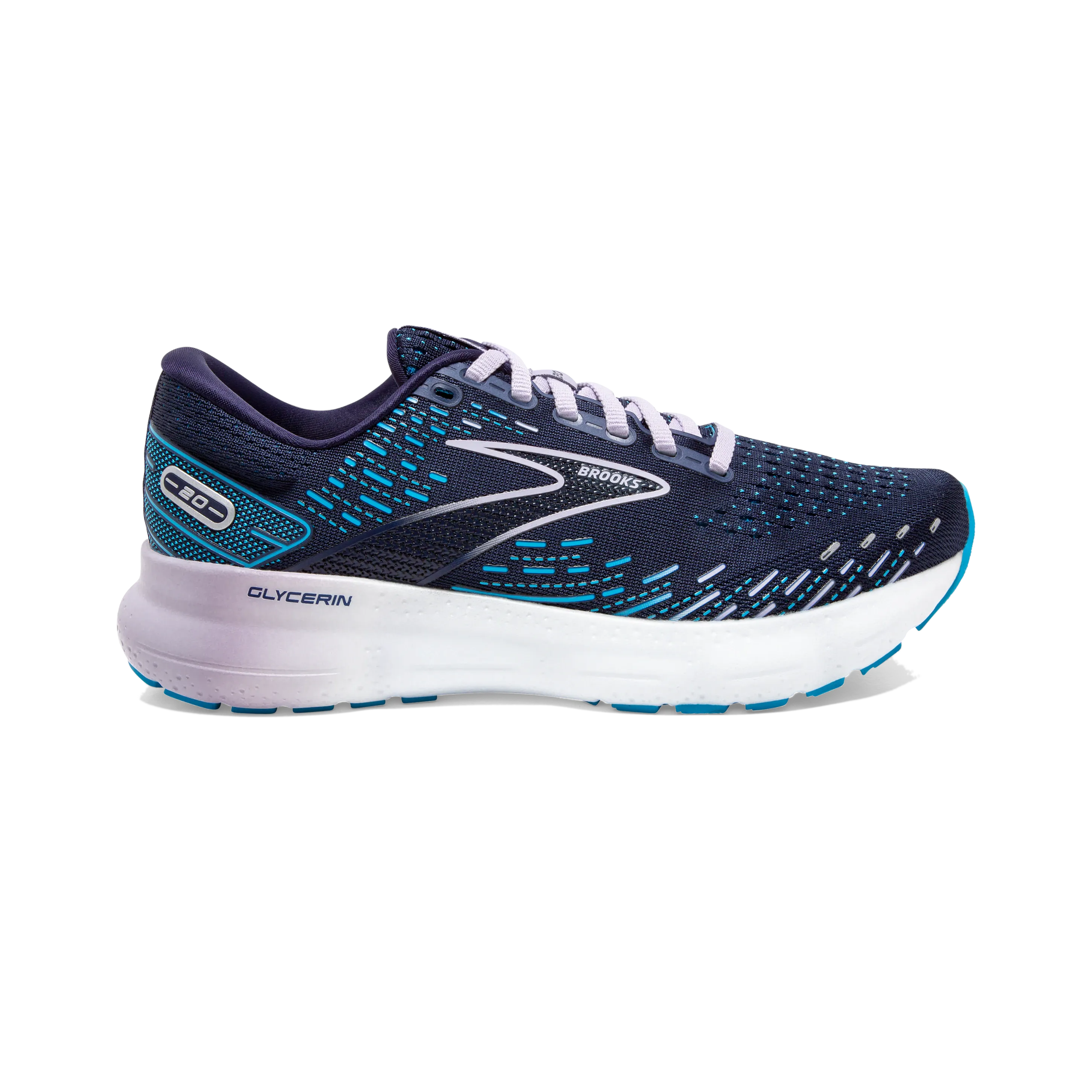 BROOKS LADIES GLYCERIN 20 - PEACOAT/OCEAN/LILAC