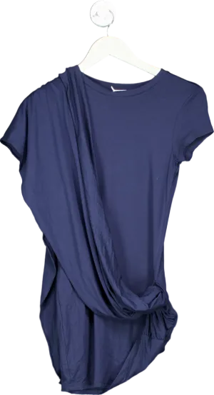 Claire Rose Navy Gathered Waist Mini Dress XS