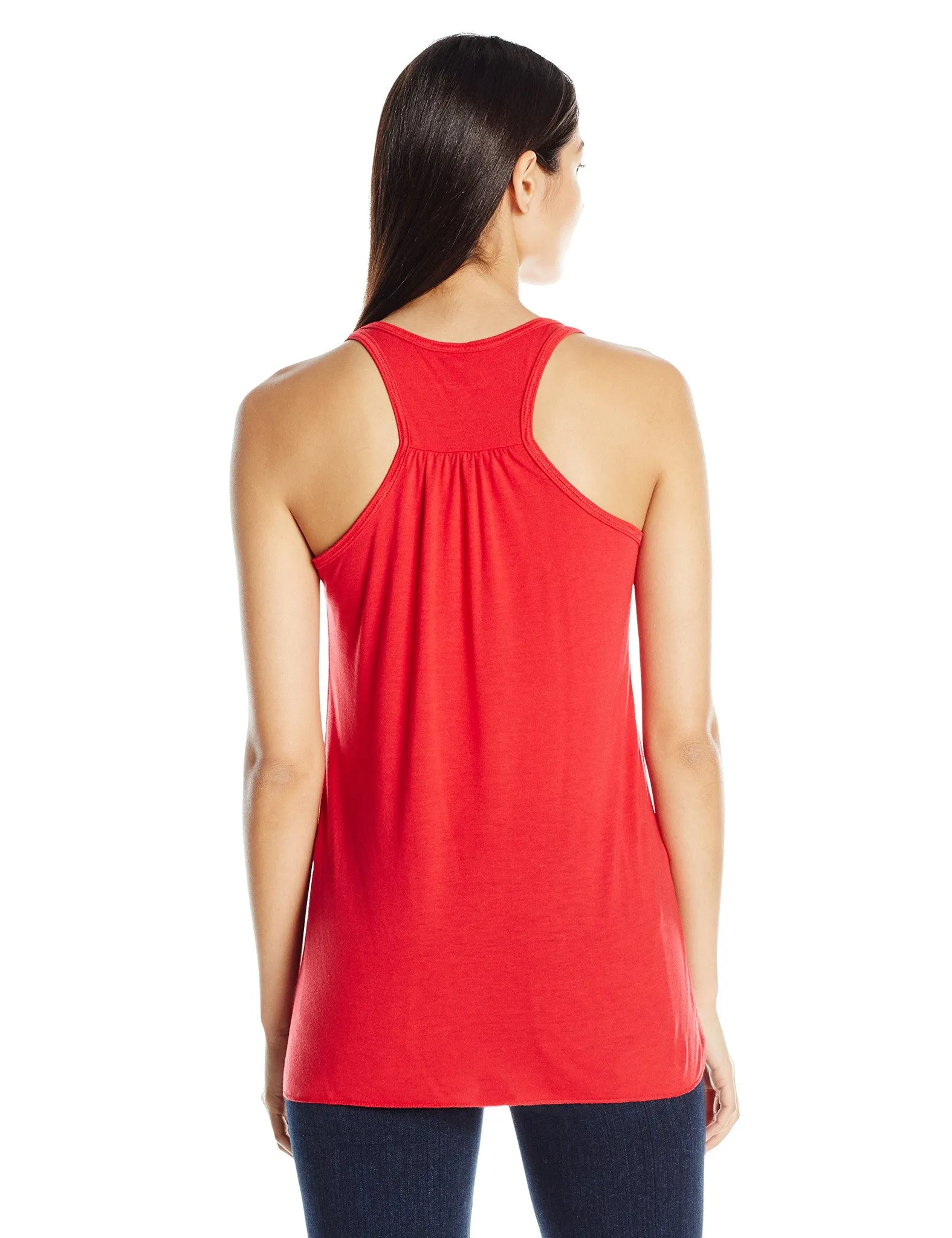 Clementine Women's Anchor Printed Flowy Racerback Tank
