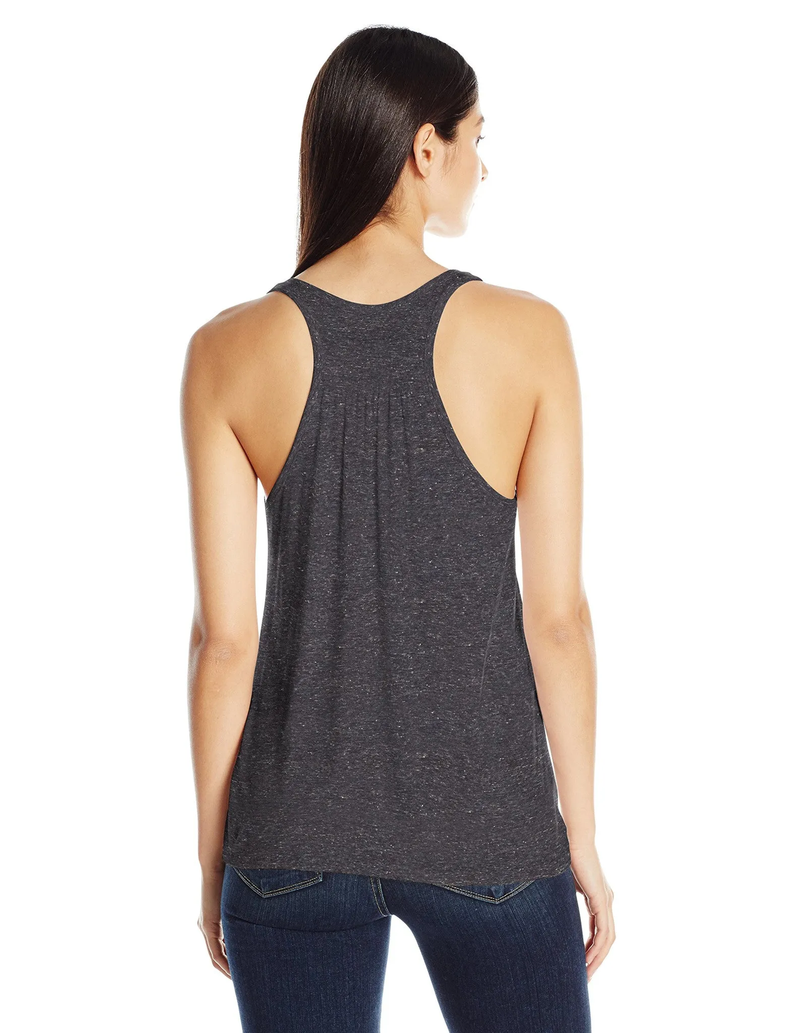 Clementine Women's Petite Plus Bride Anchor Printed Flowy Racerback Tank