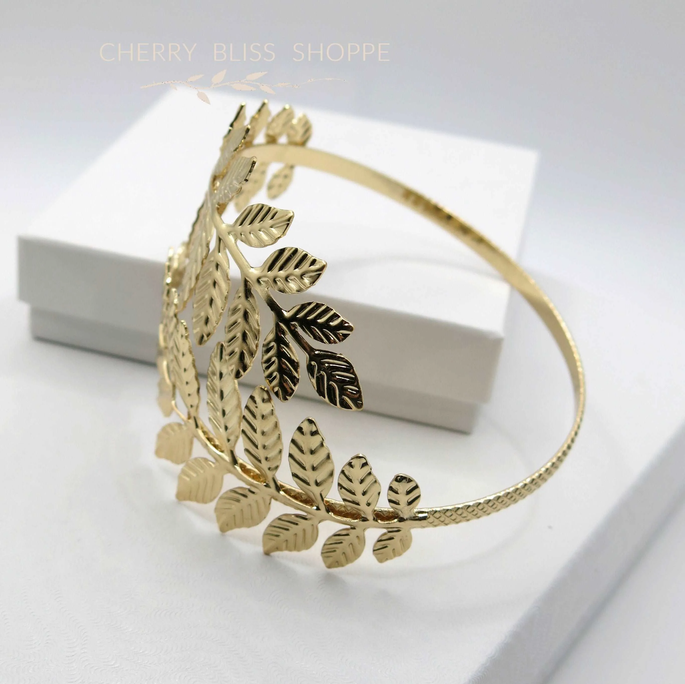 Leaf Arm Cuff Exotic Beauty Arm Bracelet, Prom Party Greek Goddess Cosplay Arm Wrap Cuff