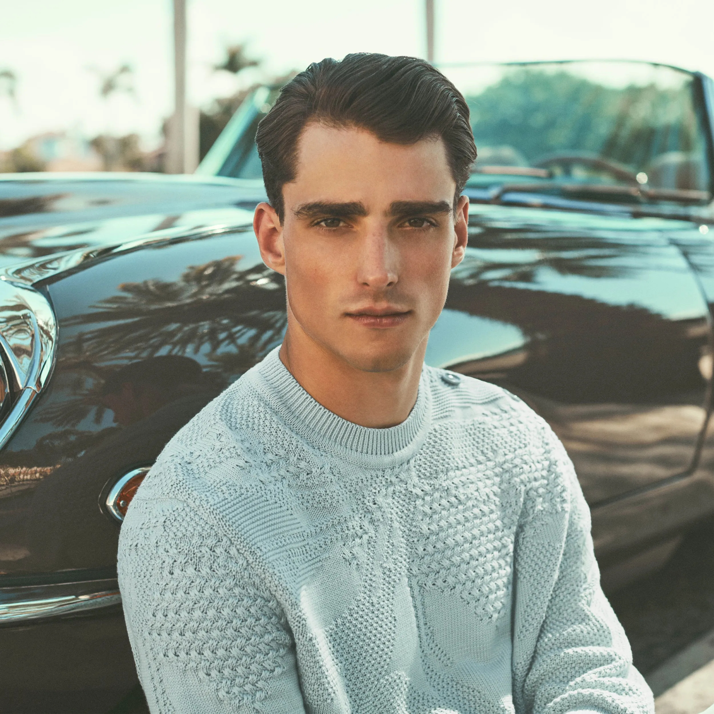 Mixed Stitch Crew Neck Sweater