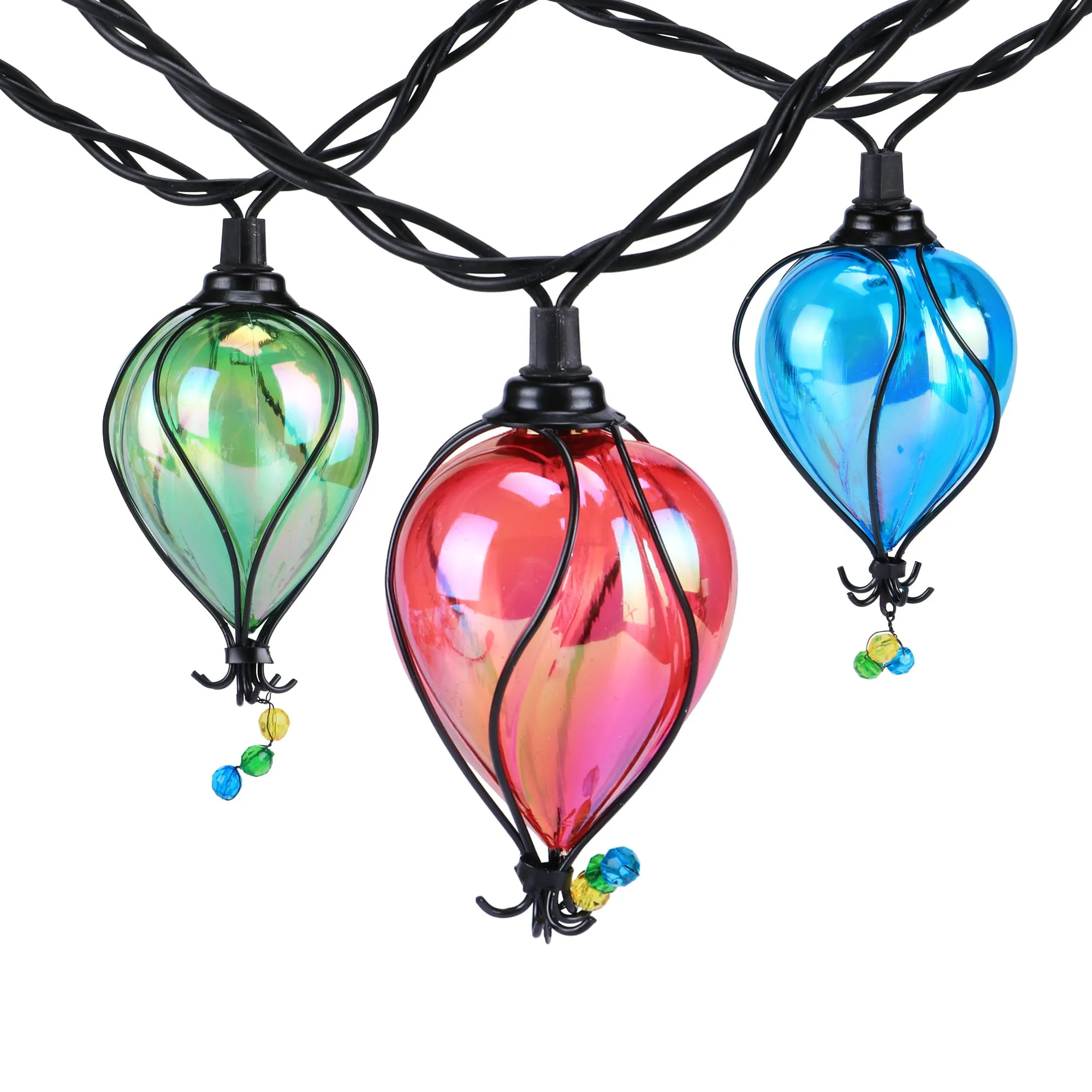 Multicolor Balloon Shape Tear Drop String Lights Shatterproof backyard 10-Count