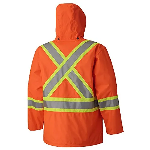 Pioneer V1110250 High Visibility Waterproof Safety Jacket with 2 Radio Clip Straps