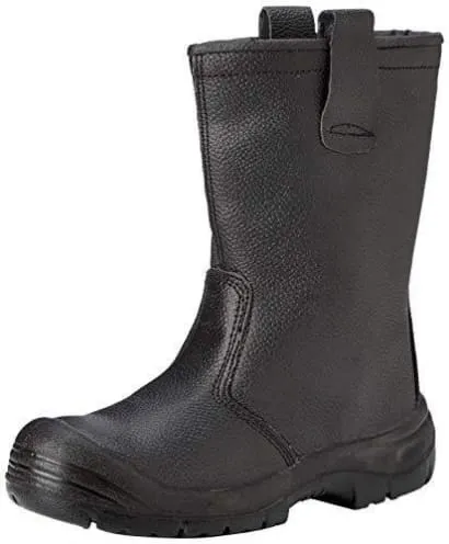 Portwest Steelite Safety Black Rigger Boot scuff cap Steel Toe and Midsole S3   - FW29