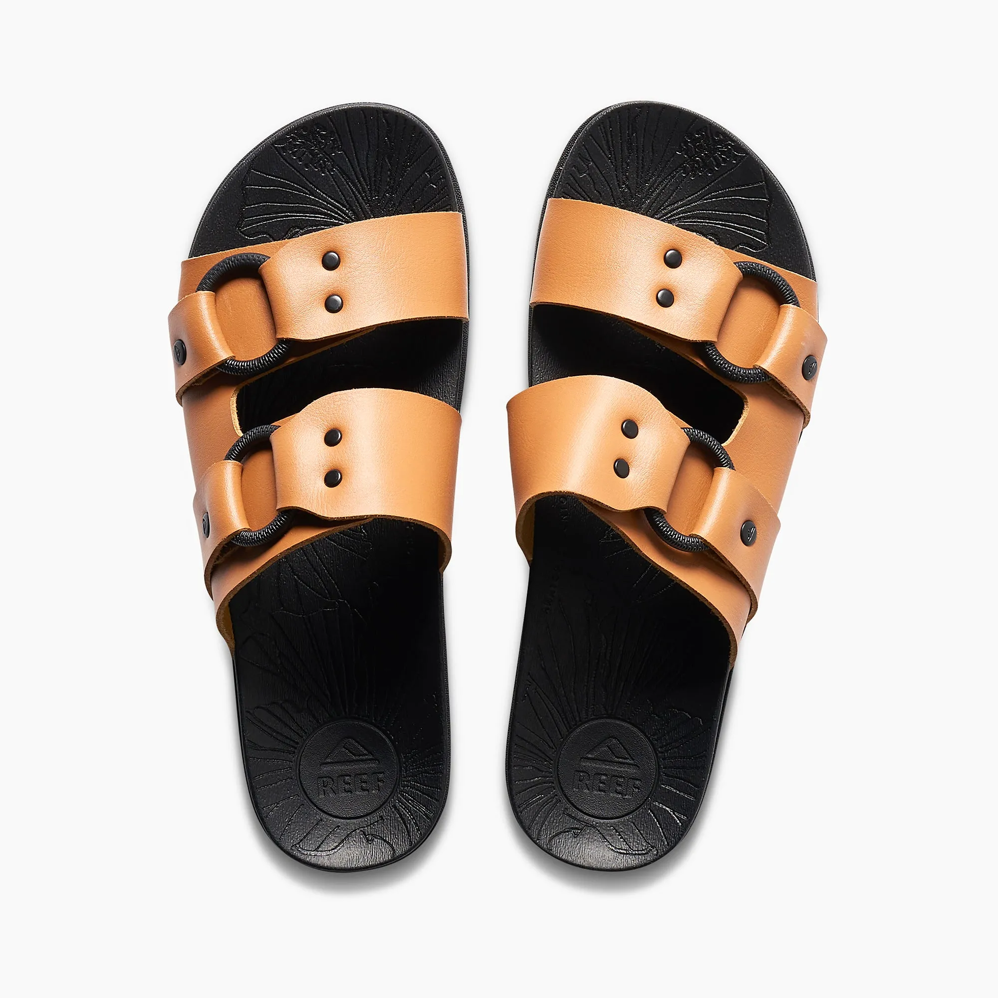 REEF CUSHION VERA CRUZ - BLACK/COGNAC