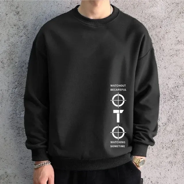 Stylish Casual Solid Color Men's Sweatshirt