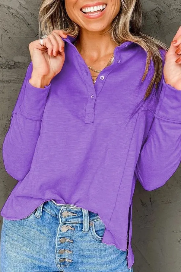 Stylish Solid Color Women's Shirt
