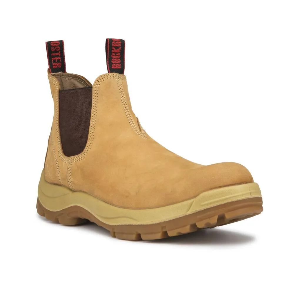 Tan 6 inch Safety Toe Slip Resistant Leather Work Boots