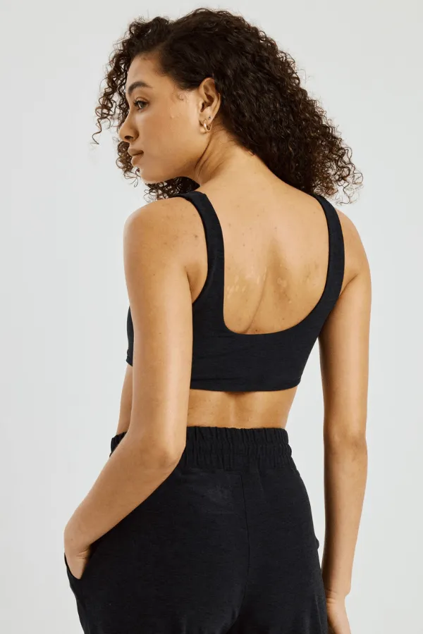 The Isadora Bra - Heather Black