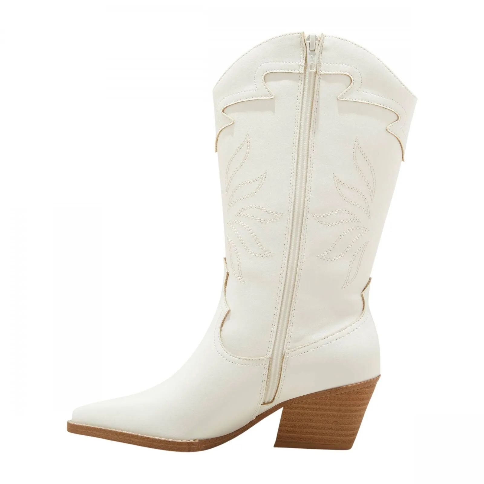 Universal Thread Studded Western Cowboy Boots Memory Foam Insole Off White 10M
