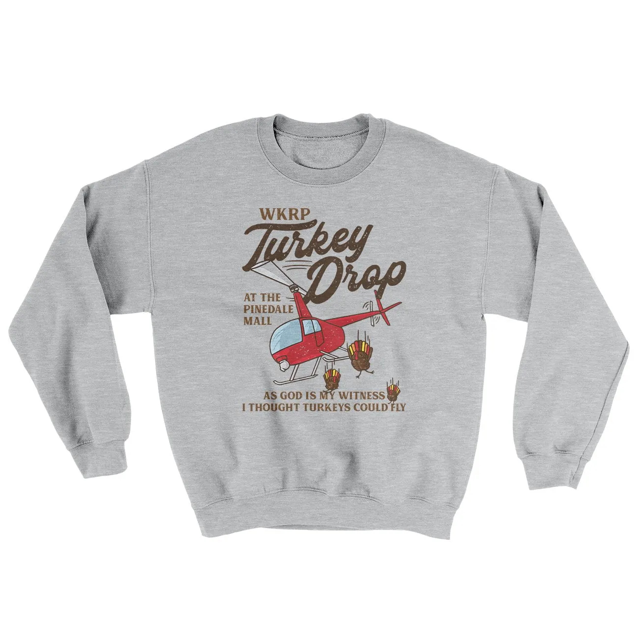 WKRP Turkey Drop Ugly Sweater