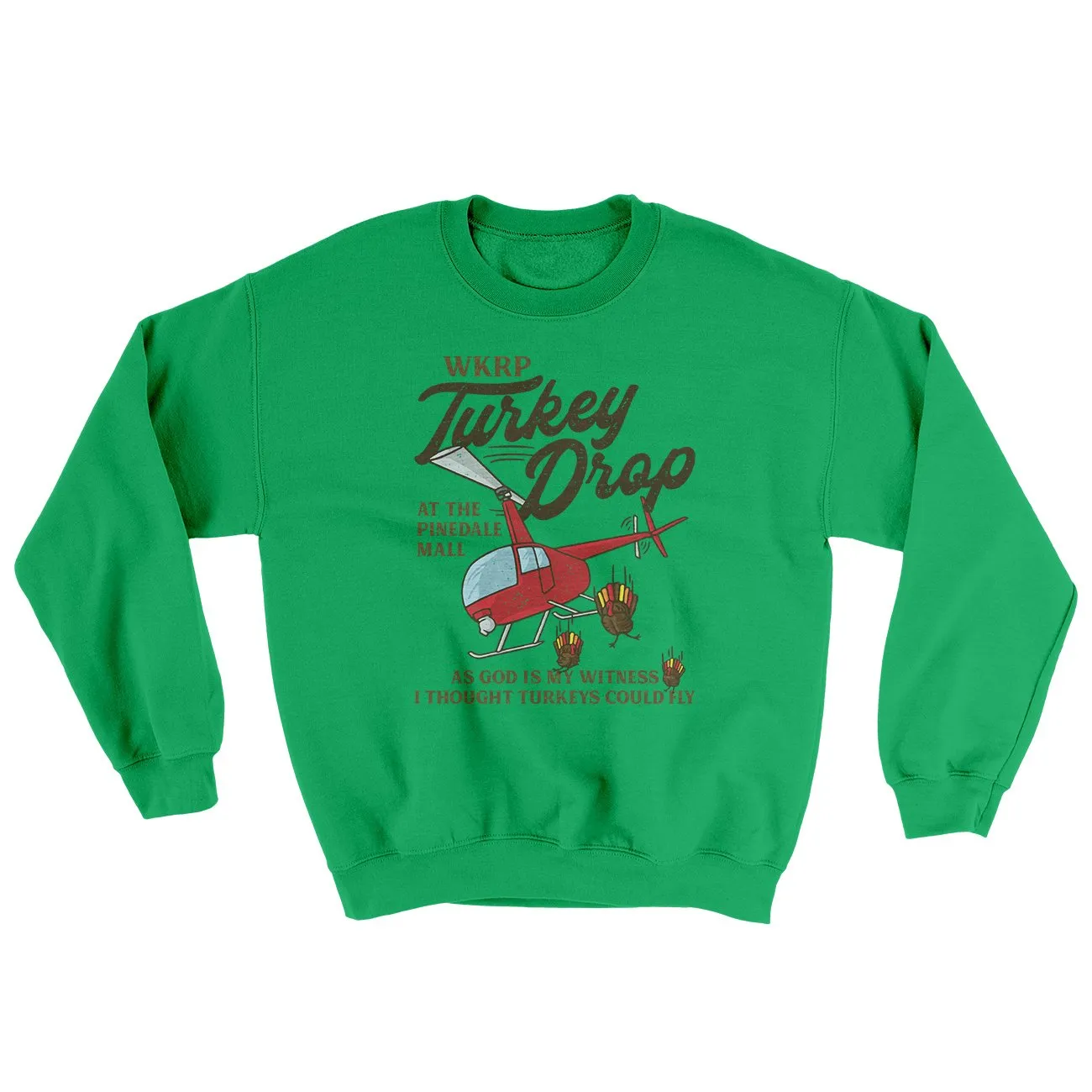 WKRP Turkey Drop Ugly Sweater