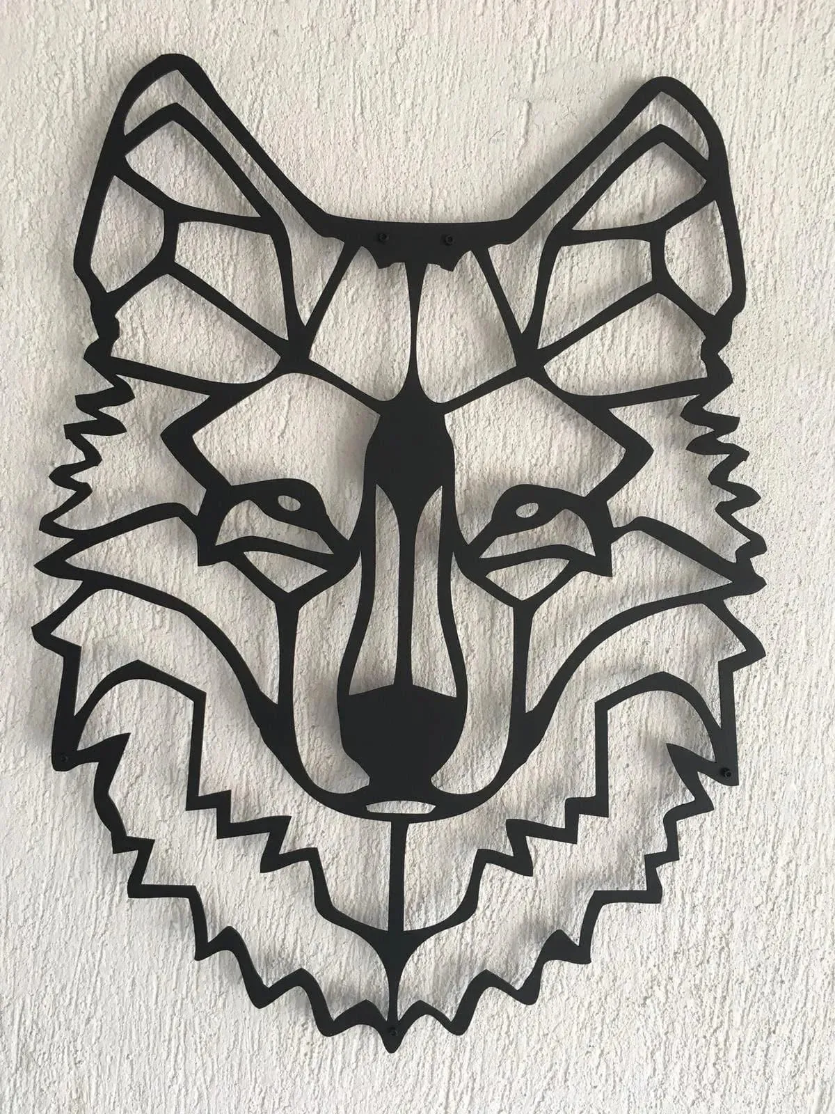 Wolf Head Metal Wall Hanging Decor
